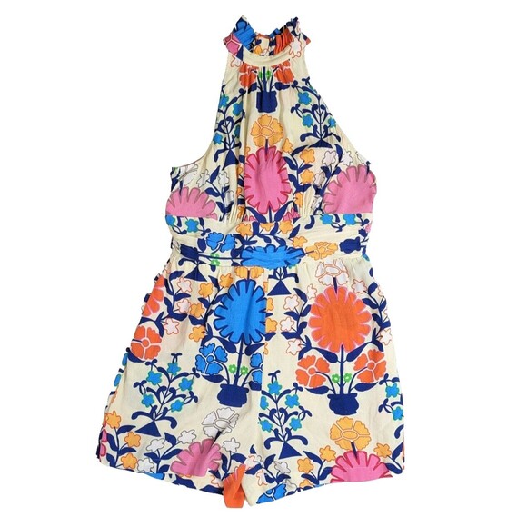 Plenty by Tracy Reese Anthropologie Shorts Romper Womens Small Floral - Picture 2 of 16